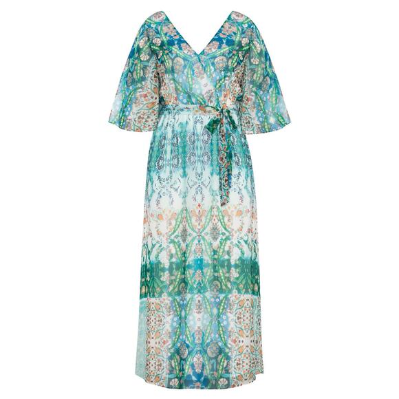 CITY CHIC Maxi Dress Womens 18 Rhinestone Boho Floral Party Wedding Date Church - Picture 3 of 11